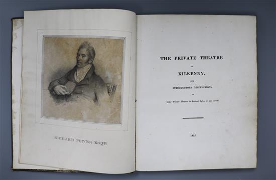 Ireland - The Private Theatre of Kilkenny, quarto, original boards, [Kilkenny?], 1825, with inductory observations